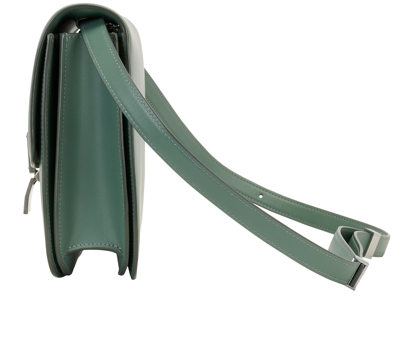 Medium Classic Box Shoulder Bag, &pound;1,300, Handbags, Green, Leather, Bottom view